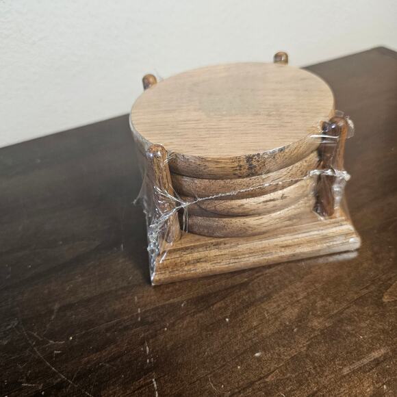 NWT Bailey's Irish Cream Hickory Wood Coatsters - Picture 2 of 3